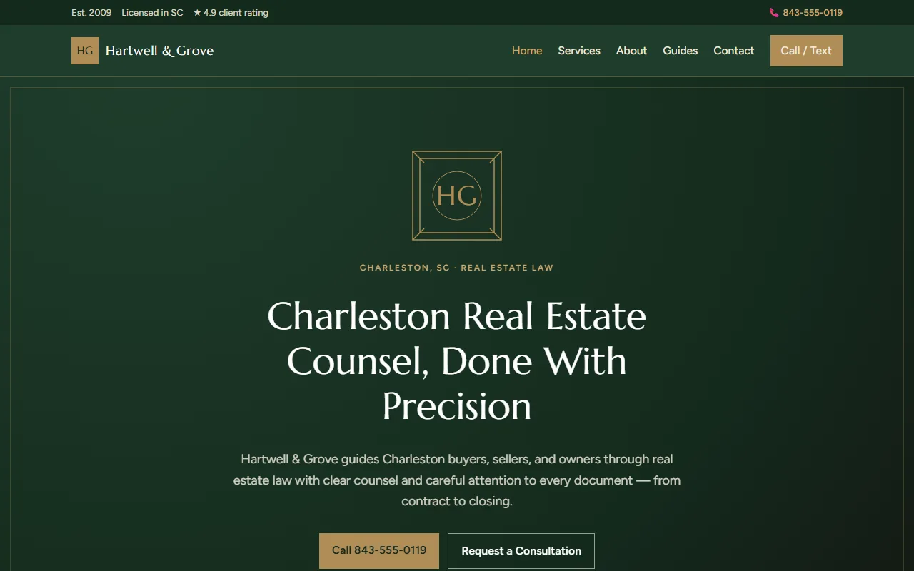 Chambers template — Real Estate Law demo site